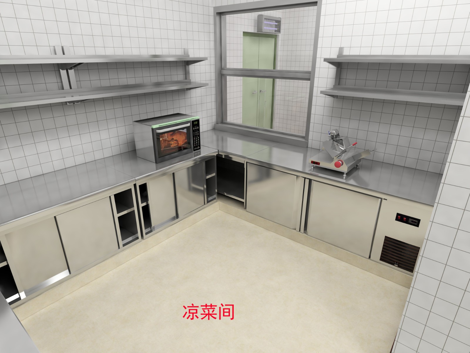 商用厨房3d效果图 商用厨房3d效果图