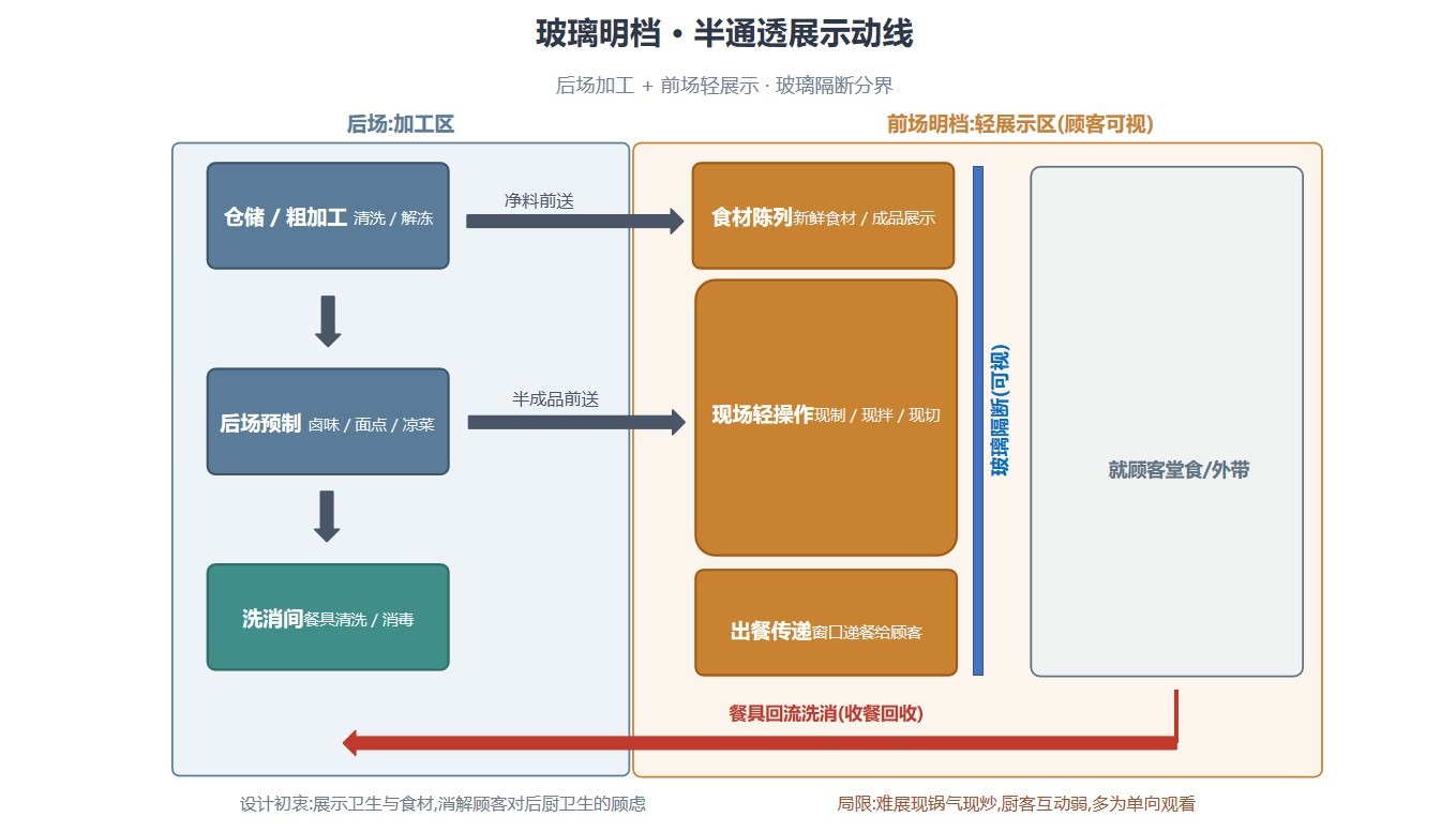 图4 玻璃明档