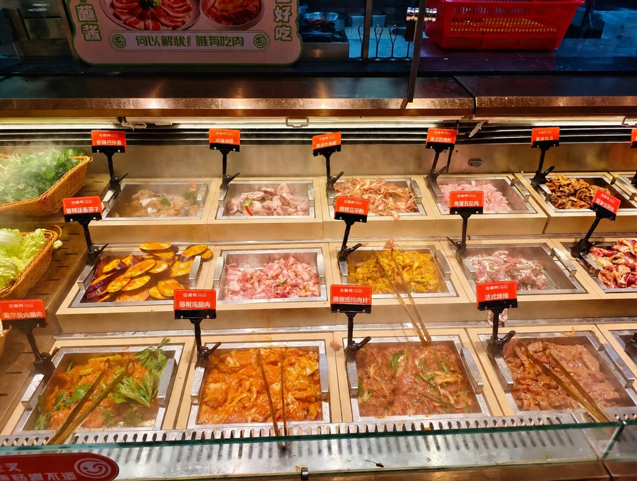 烤肉自助取餐区